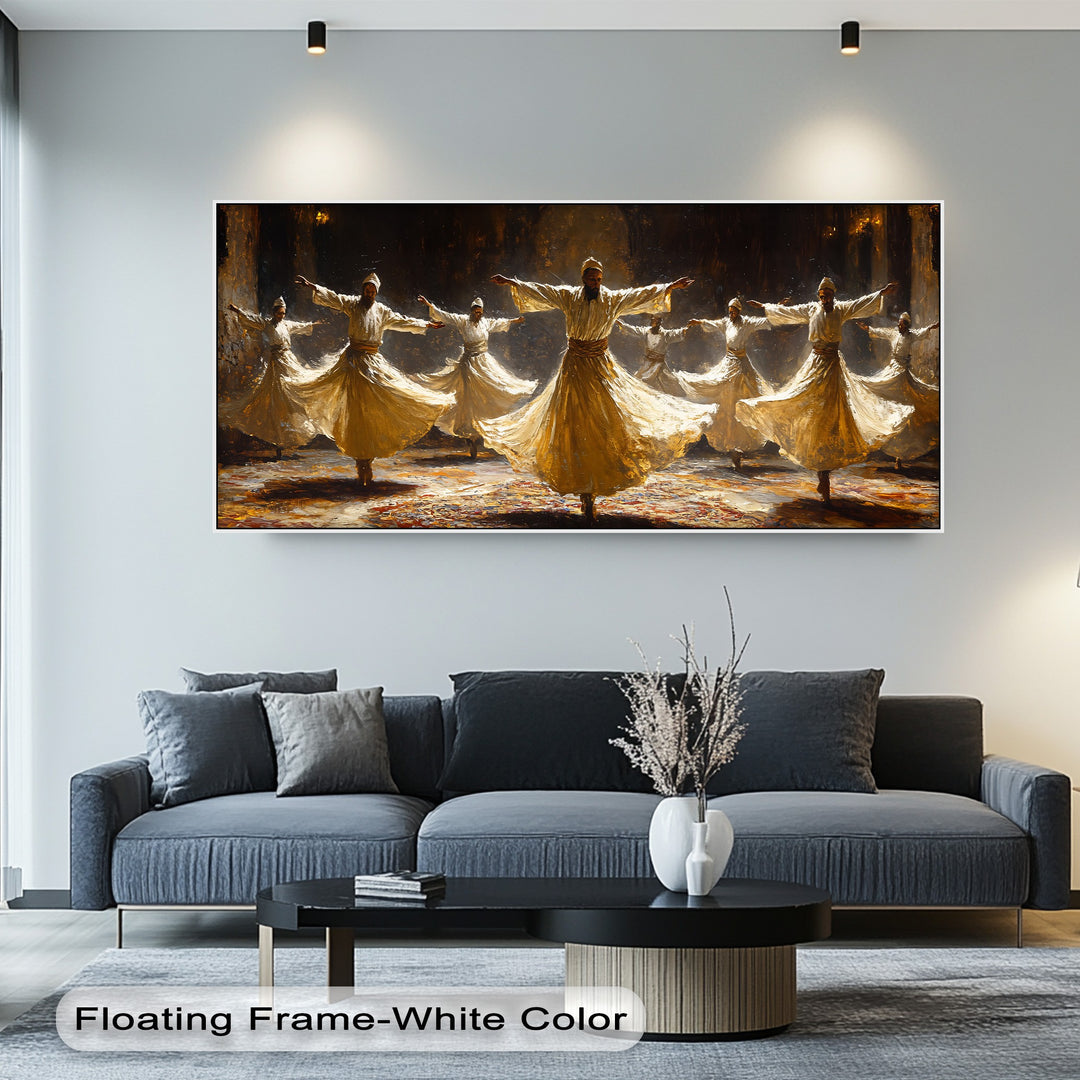 Whirling Dervish Canvas Print – Spiritual Sufi Dance Wall Art