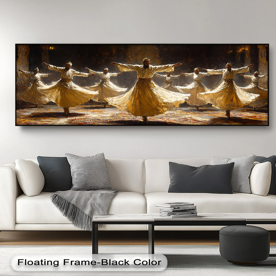 Whirling Dervish Canvas Print – Spiritual Sufi Dance Wall Art
