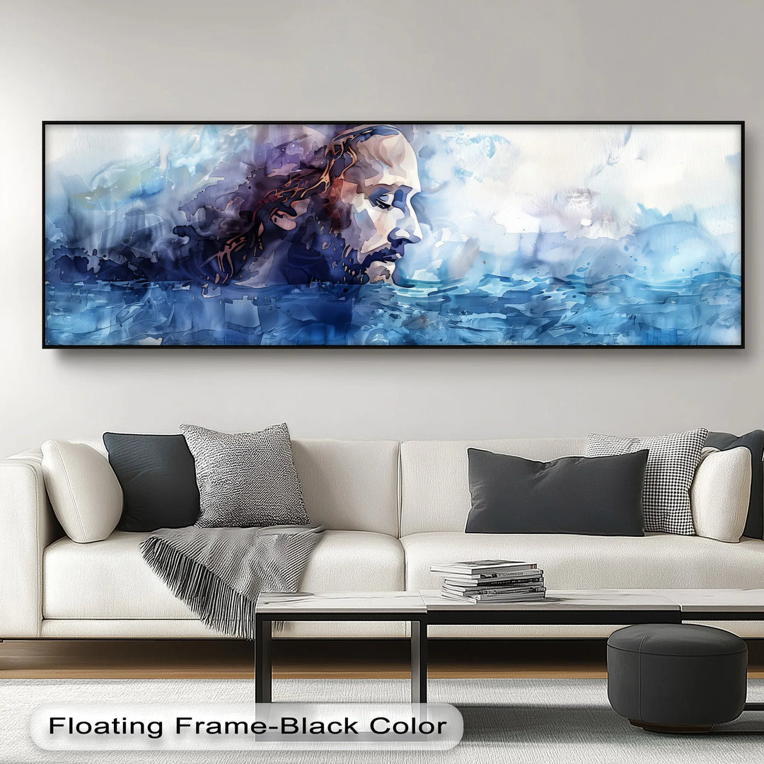 Peace in the Storm – Jesus in the Water Canvas Print