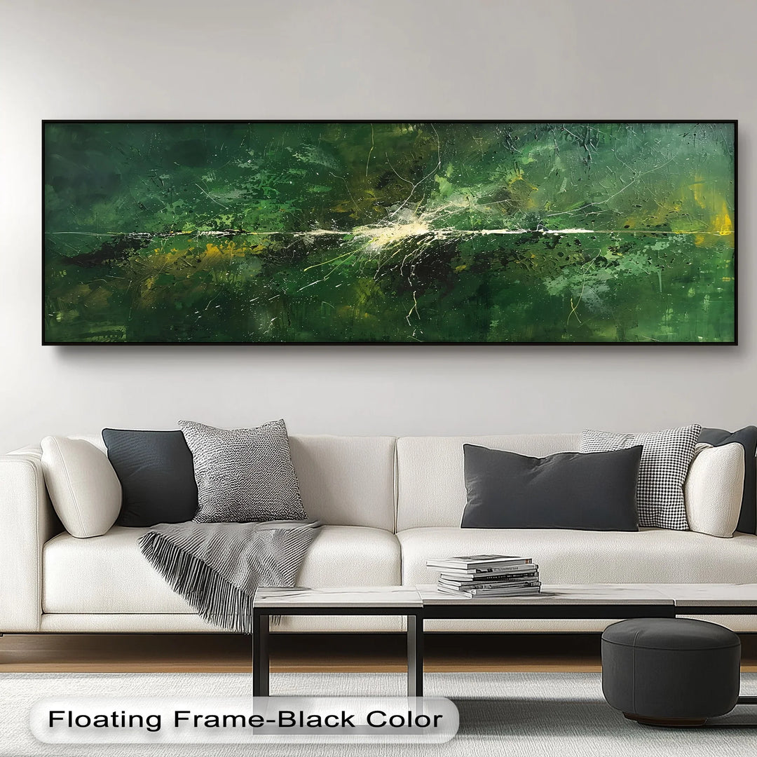 Verdant Pulse – Green Abstract Energy Canvas Print - MyPhotoStation