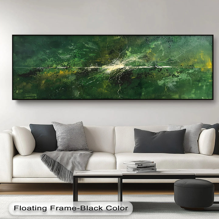 Verdant Pulse – Green Abstract Energy Canvas Print - MyPhotoStation