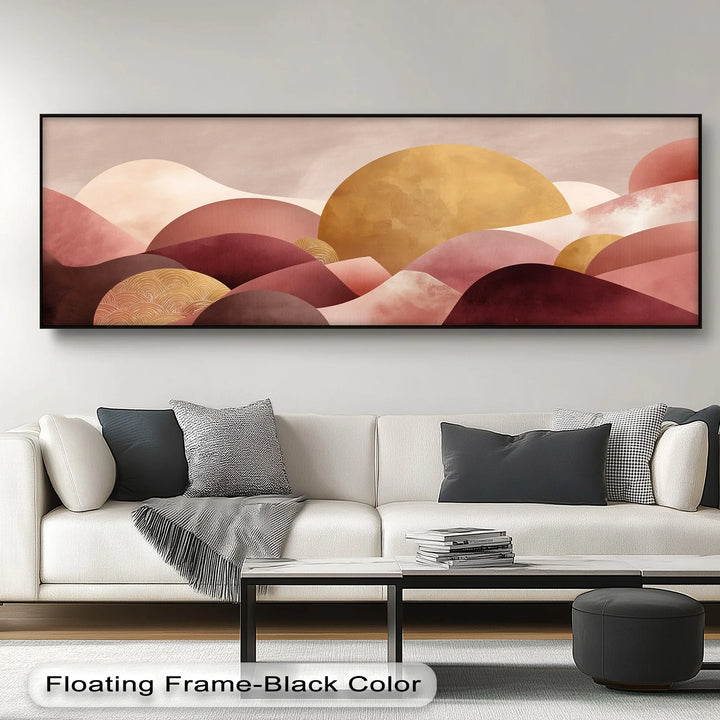 Blush Horizon – Abstract Sunset Landscape Canvas Print - MyPhotoStation