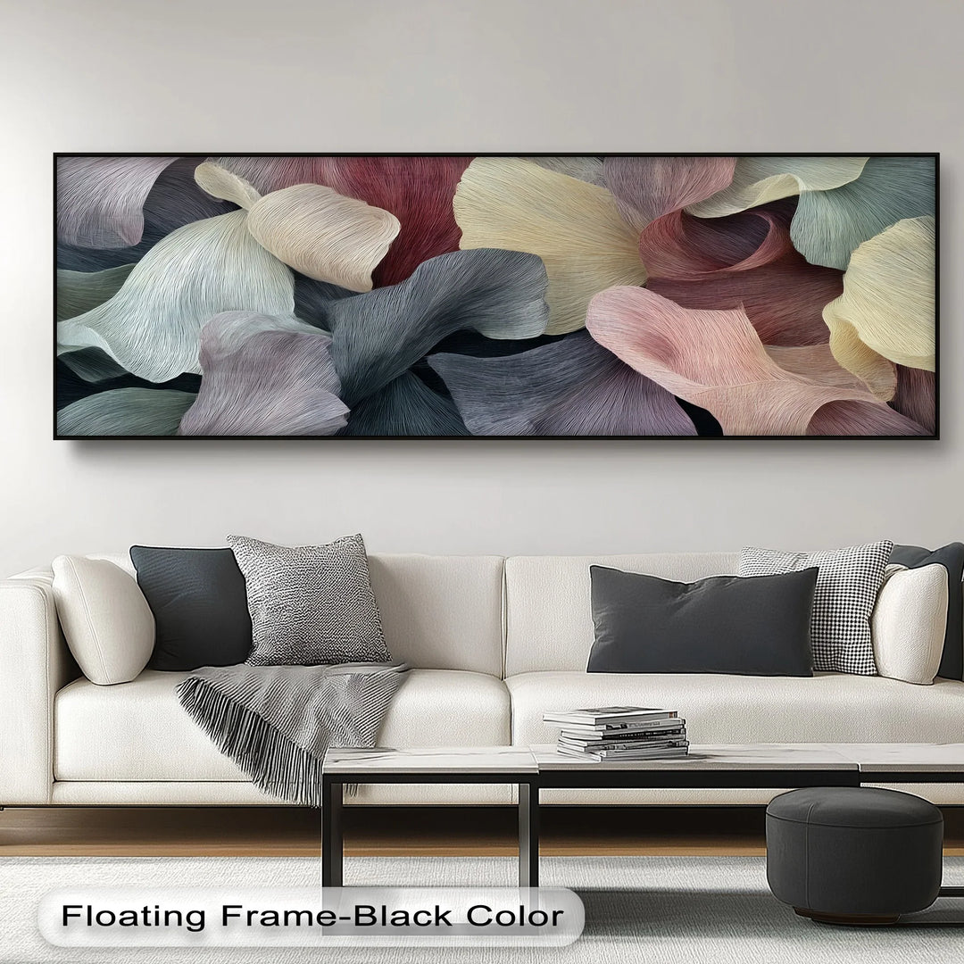 Petal Veil Abstraction – Flowing Textured Floral Canvas Print - MyPhotoStation
