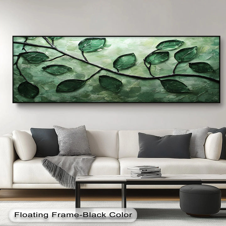 Botanical Glass Leaves – Green Nature Canvas Wall Art - MyPhotoStation
