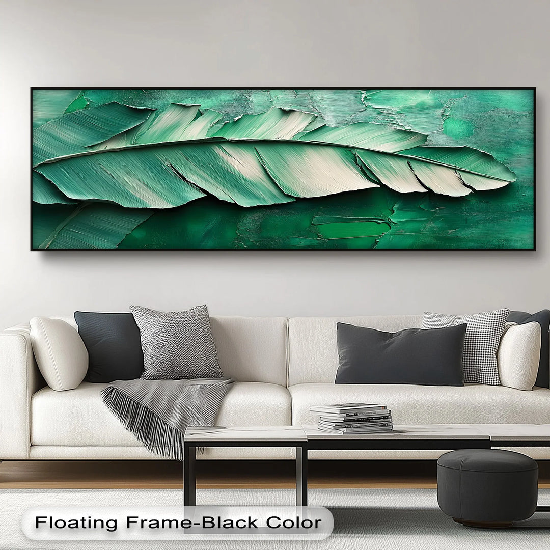 Verdant Blade – Abstract Banana Leaf Canvas Print - MyPhotoStation