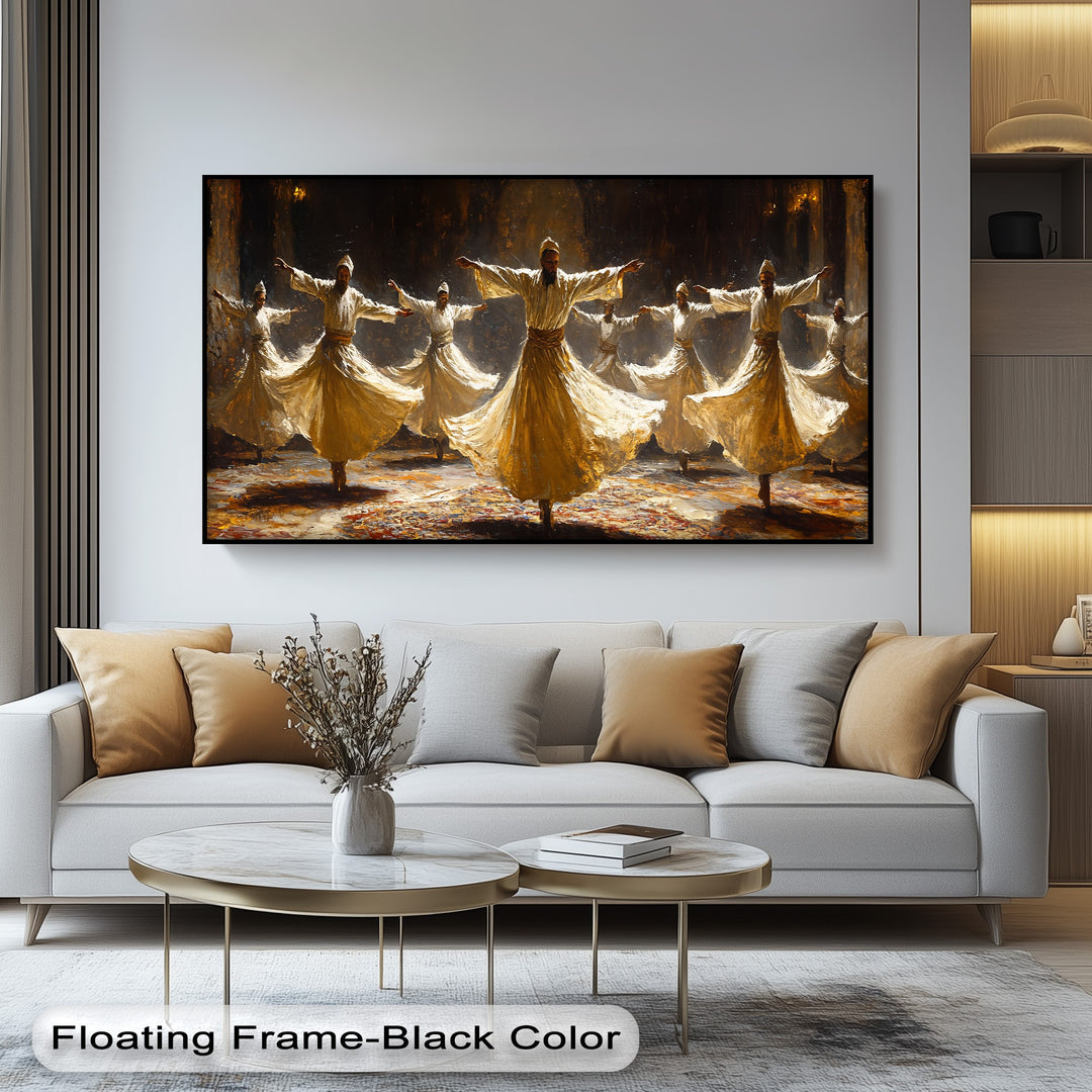 Whirling Dervish Canvas Print – Spiritual Sufi Dance Wall Art