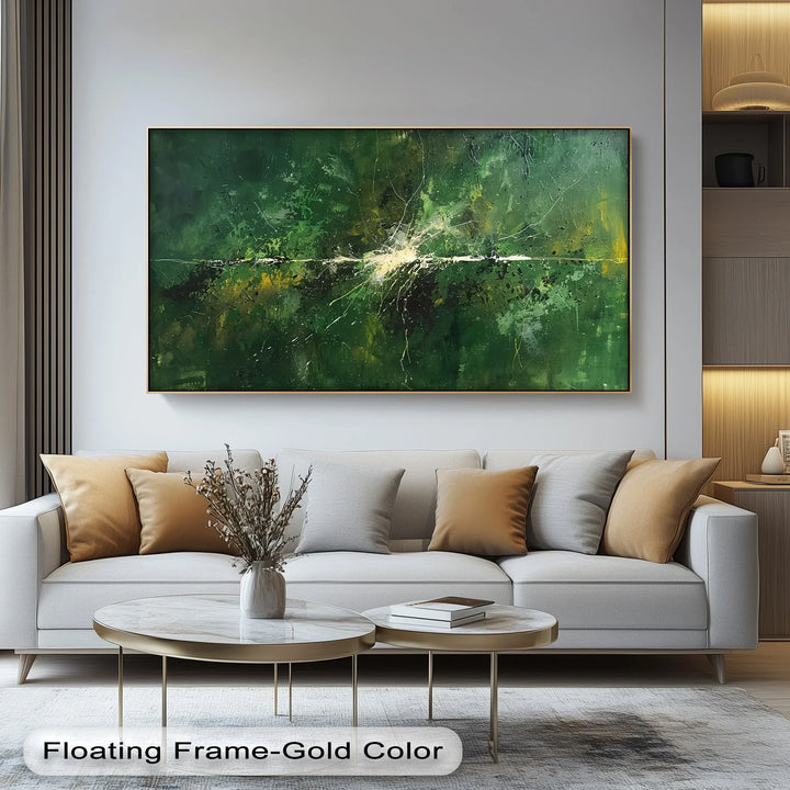Verdant Pulse – Green Abstract Energy Canvas Print - MyPhotoStation