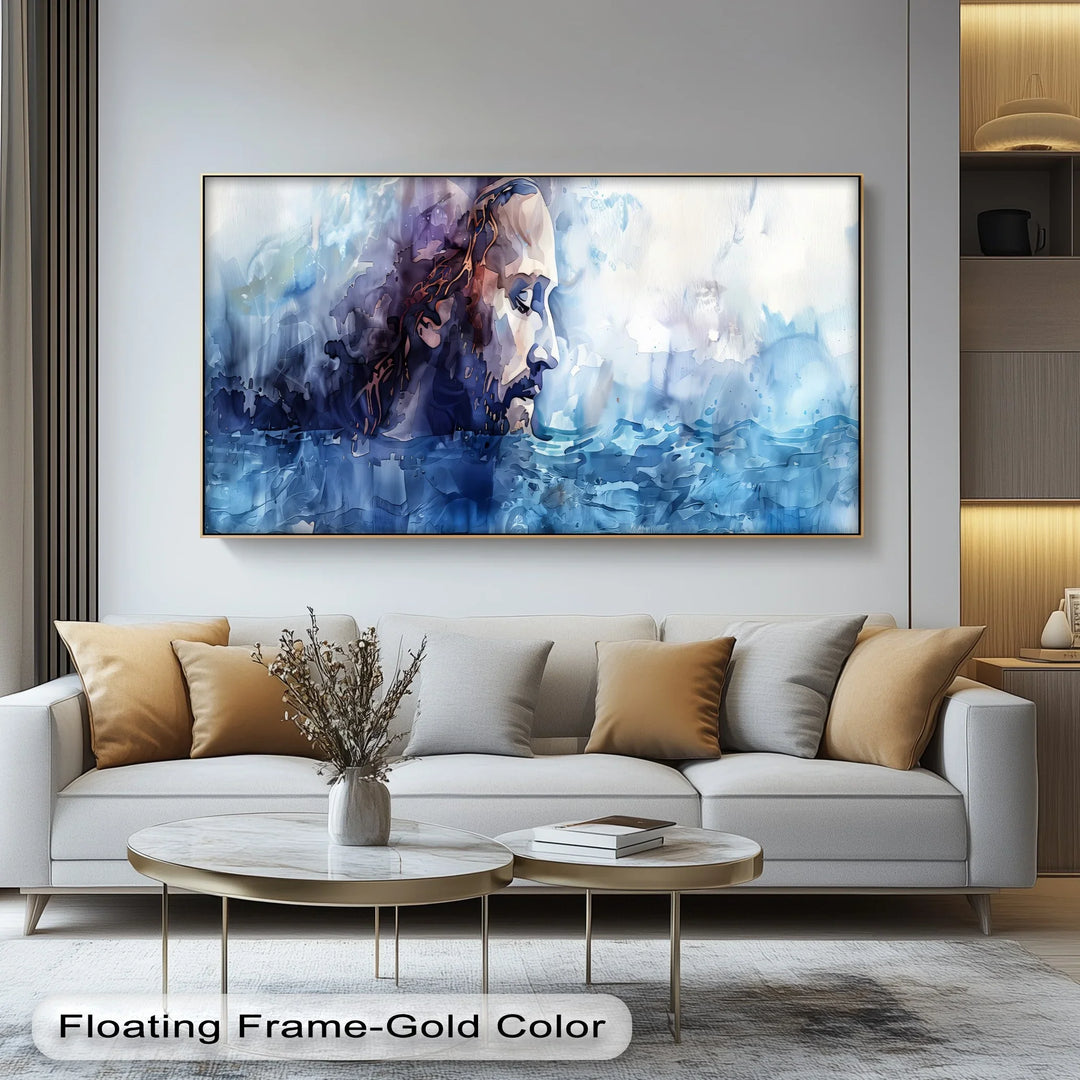 Peace in the Storm – Jesus in the Water Canvas Print