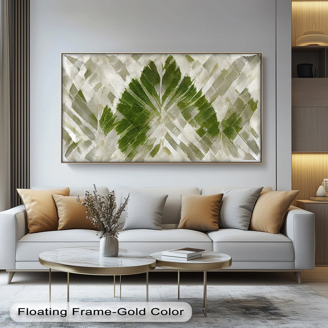 Verdant Imprint – Abstract Leaf Textured Canvas Print - MyPhotoStation