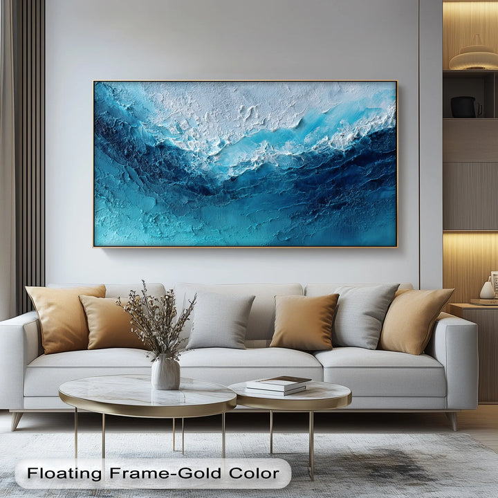 Abyssal Surge – Deep Blue Ocean Texture Canvas Print - MyPhotoStation