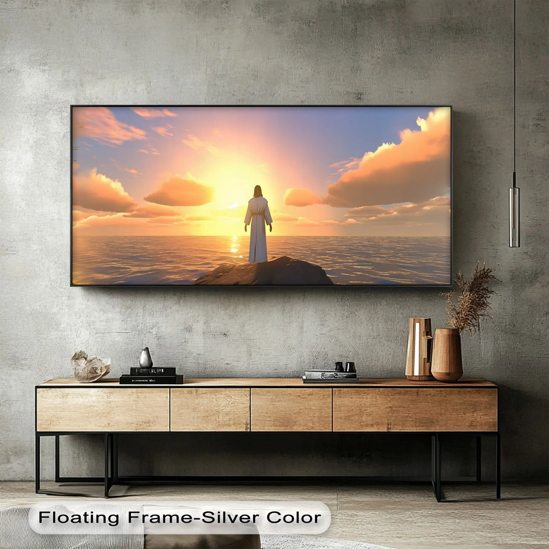 This stunning large canvas print reflects faith, renewal, and the presence of divine light.

