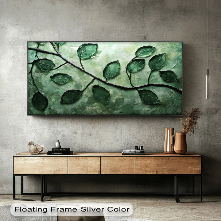 Botanical Glass Leaves – Green Nature Canvas Wall Art - MyPhotoStation
