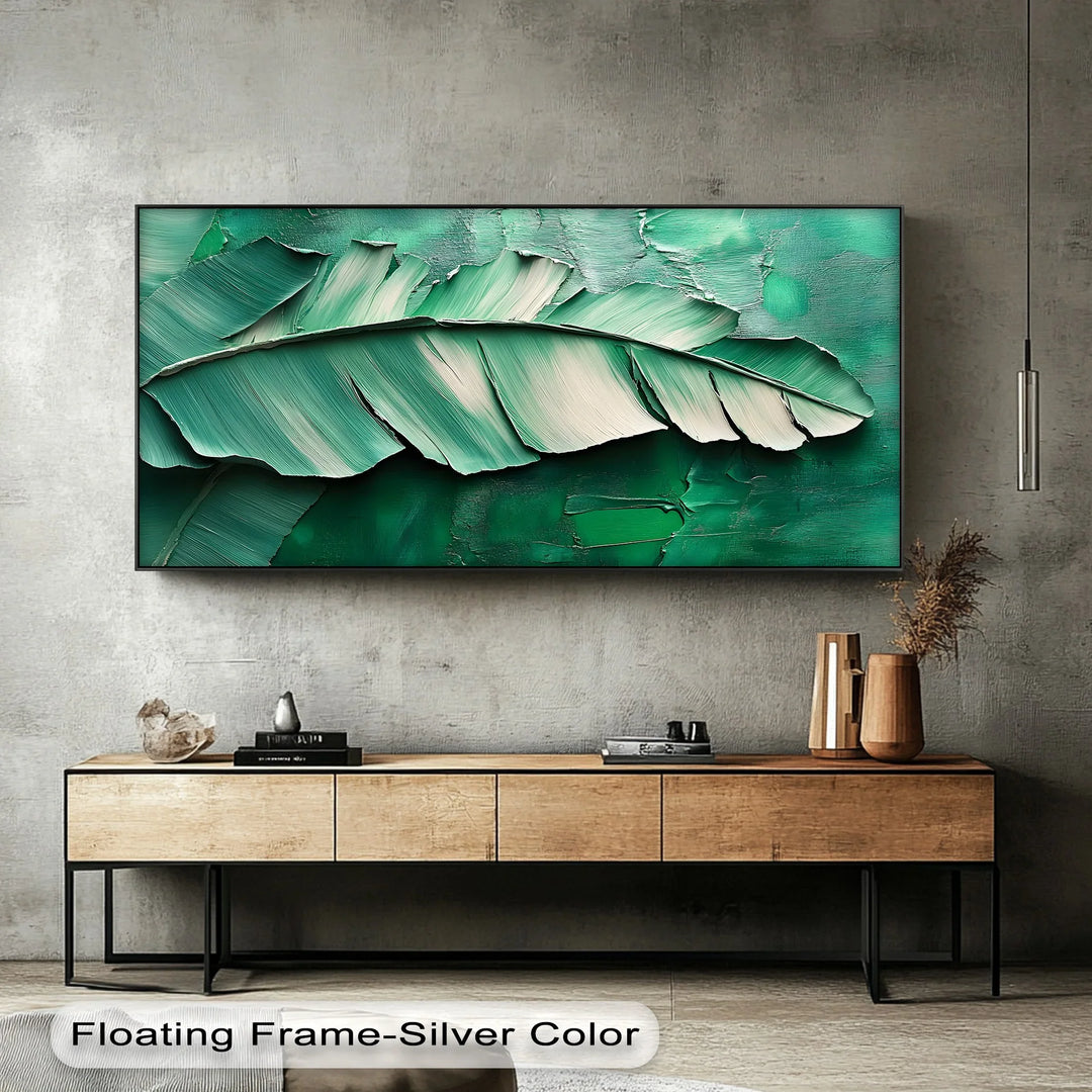 Verdant Blade – Abstract Banana Leaf Canvas Print - MyPhotoStation