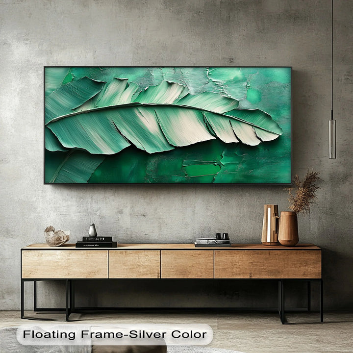 Verdant Blade – Abstract Banana Leaf Canvas Print - MyPhotoStation