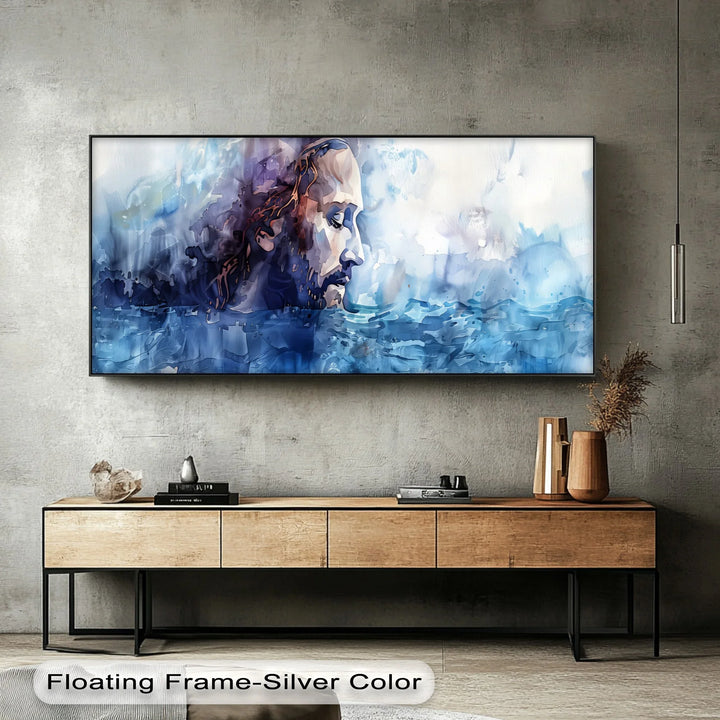 Peace in the Storm – Jesus in the Water Canvas Print