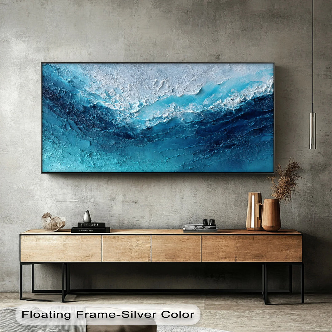 Abyssal Surge – Deep Blue Ocean Texture Canvas Print - MyPhotoStation