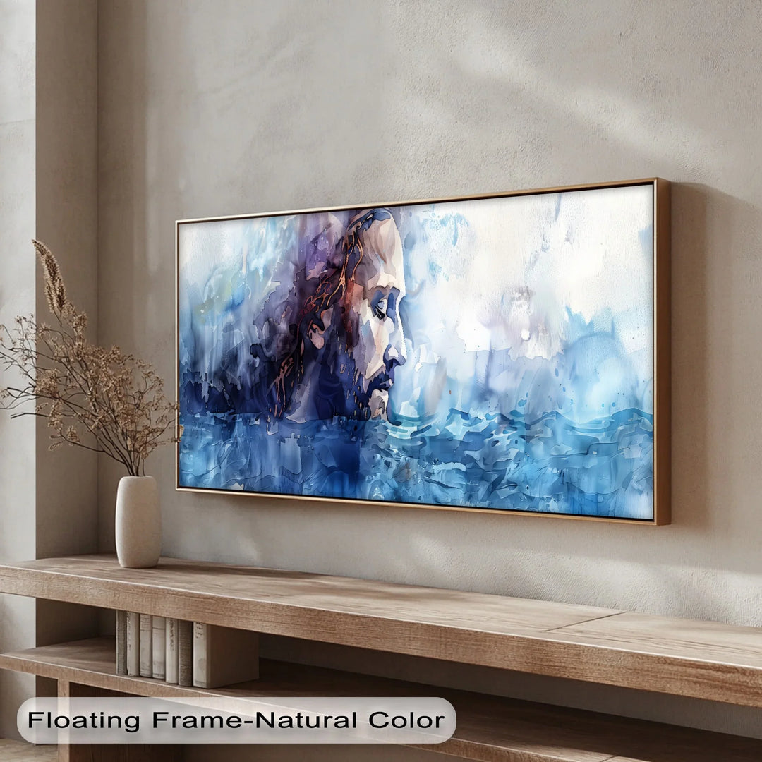 Peace in the Storm – Jesus in the Water Canvas Print