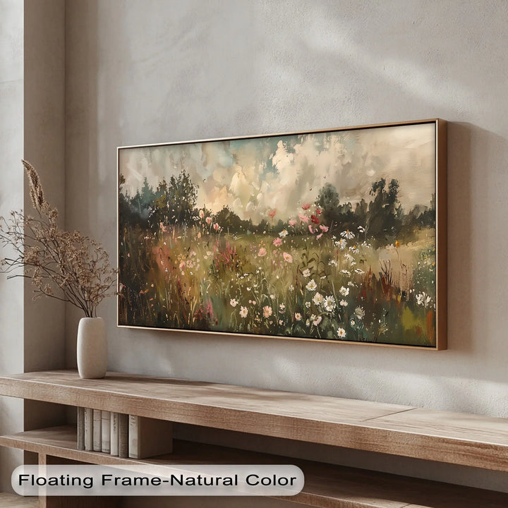 Golden Meadow in Bloom – Wildflower Landscape Canvas Print - MyPhotoStation