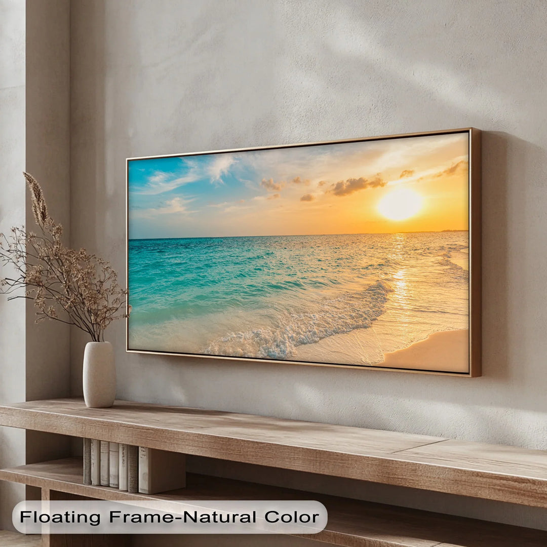 Serene Ocean Sunset - Landscape Canvas Print