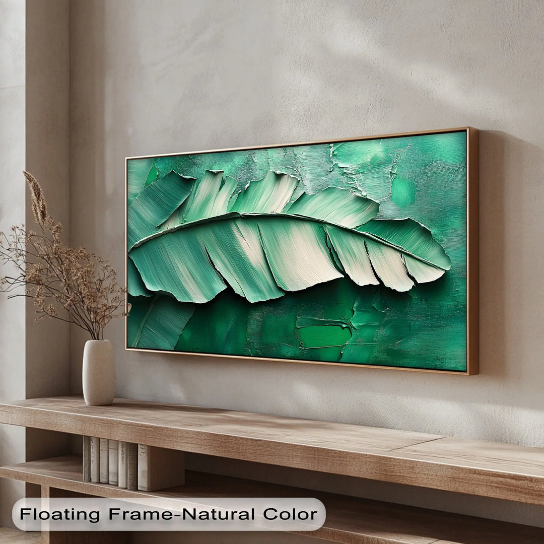 Verdant Blade – Abstract Banana Leaf Canvas Print - MyPhotoStation