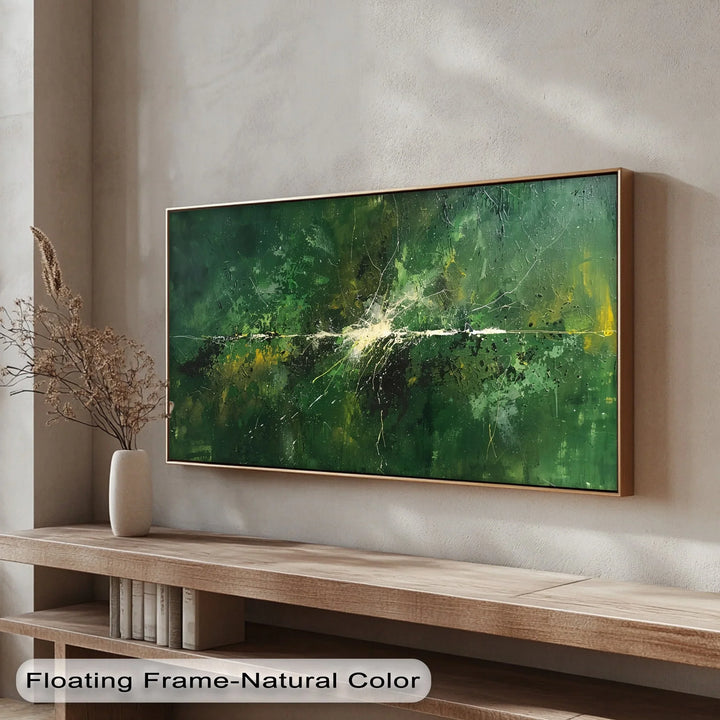 Verdant Pulse – Green Abstract Energy Canvas Print - MyPhotoStation