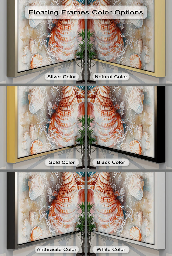 Ocean Treasures – Seashells and Starfish Coastal Canvas Print - MyPhotoStation