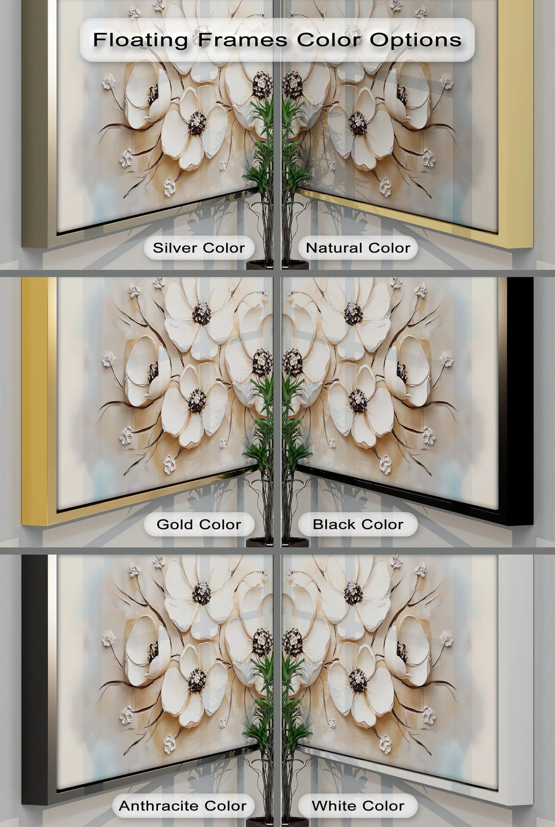 Ethereal Blossoms – Elegant White Floral Canvas Print - MyPhotoStation