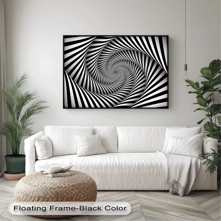 Twisting Vortex Illusion in Black & White – Canvas Print - MyPhotoStation