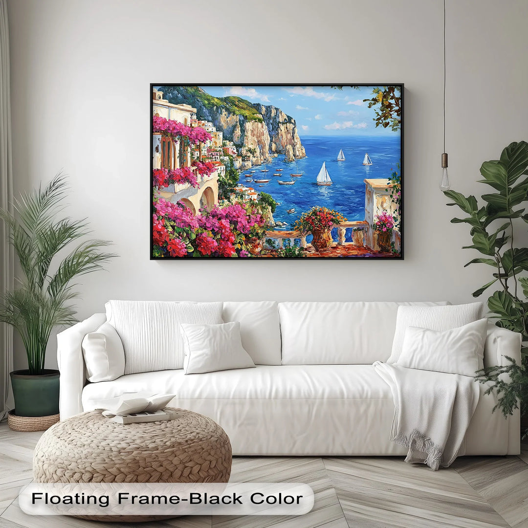 Capri Dreamscape – Mediterranean Coastline Canvas Print - MyPhotoStation