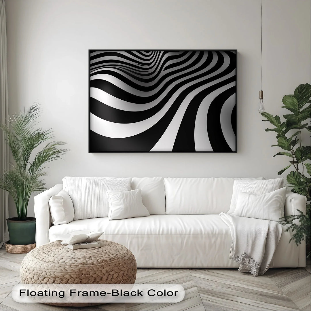 Velvet Currents – Black & White Canvas Print - MyPhotoStation