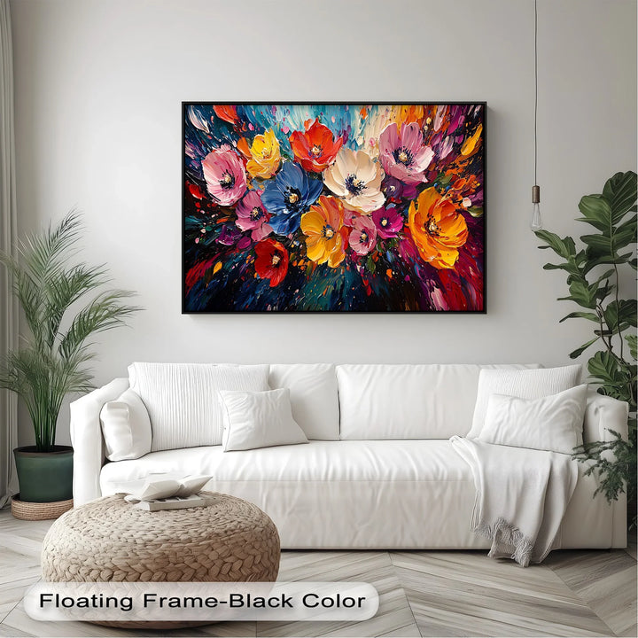 Color Symphony – Vibrant Abstract Flower Canvas Wall Art - MyPhotoStation