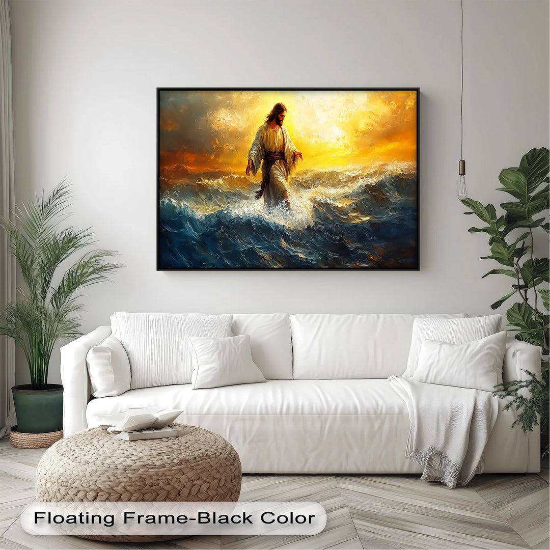 Walking on Faith – Jesus on the Water Canvas Print - MyPhotoStation