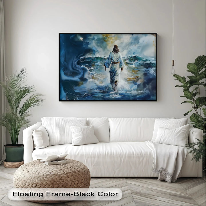 Divine Courage – Jesus Walking on Water Canvas Print - MyPhotoStation
