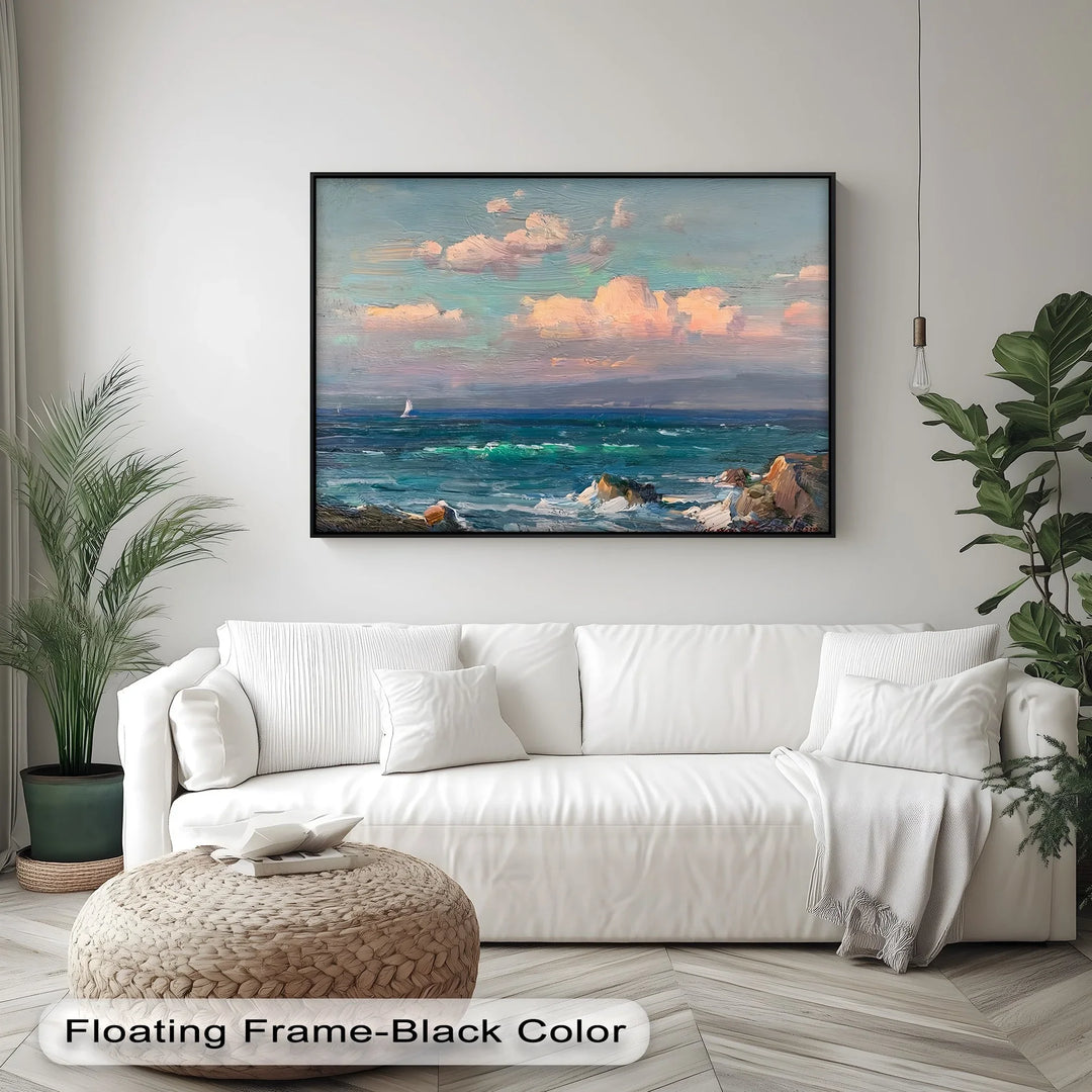 Twilight over the Sea – Romantic Coastal Canvas Print - MyPhotoStation