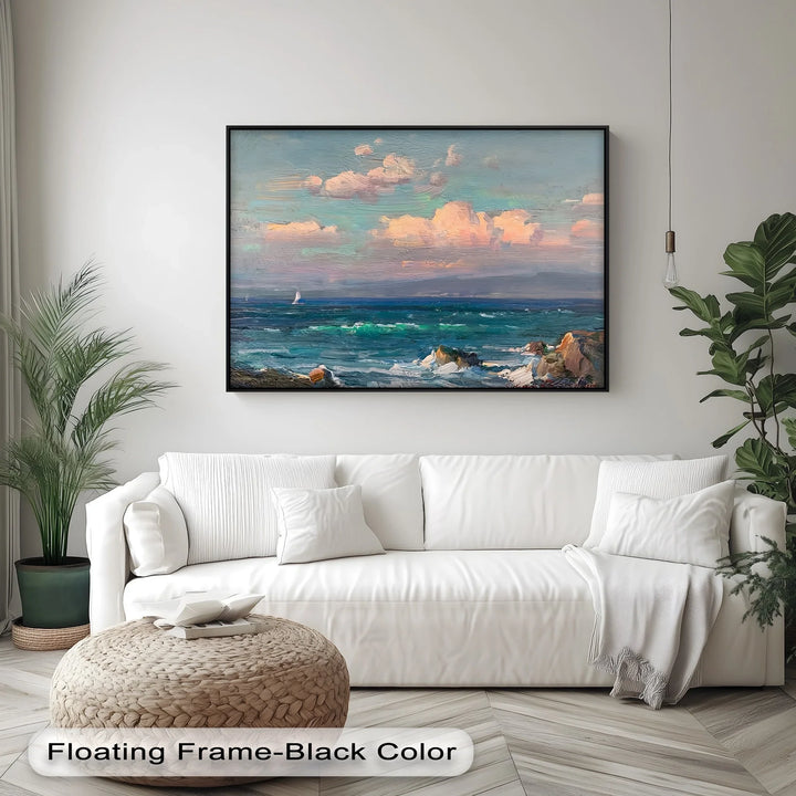 Twilight over the Sea – Romantic Coastal Canvas Print - MyPhotoStation