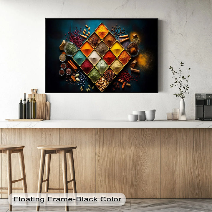 Colorful Spice Grid – Kitchen Canvas Prints - MyPhotoStation