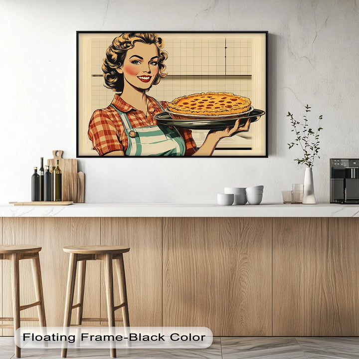 Retro Baker's Delight – Vintage Pie-Making Kitchen Canvas Prints - MyPhotoStation