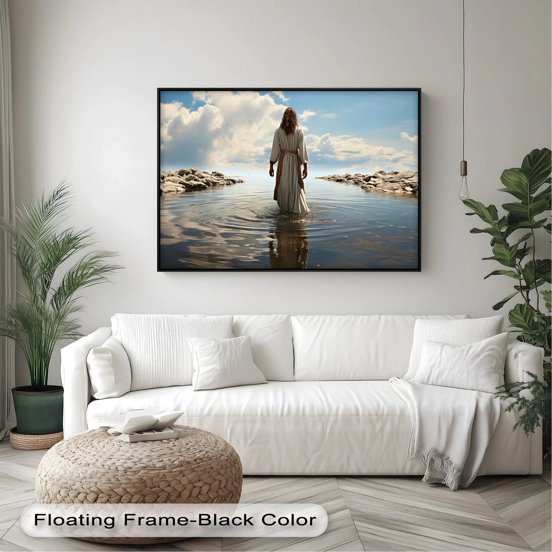 Heaven’s Reflection – Jesus Walking on Water Canvas Print - MyPhotoStation