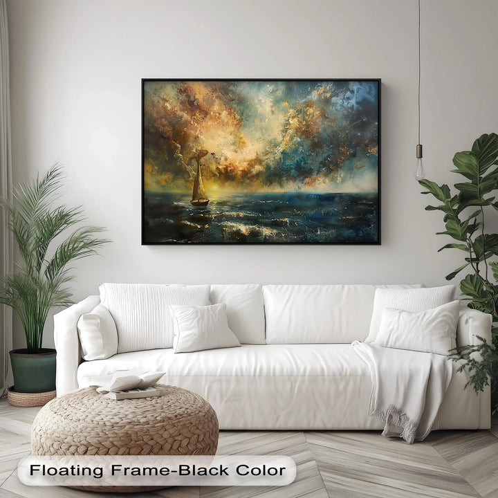 Stormlight Voyage – Dramatic Ocean Canvas Print - MyPhotoStation