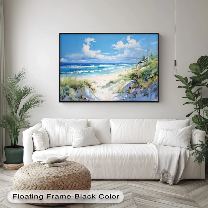 Coastal Calm – Tranquil Seaside Dunes Canvas Print - MyPhotoStation