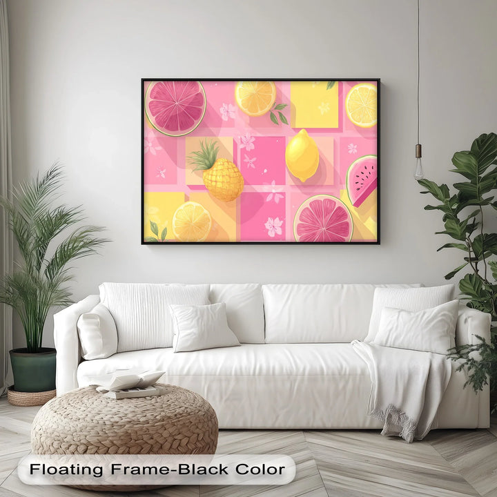 Tropical Fruit Vibes – Colorful Pineapple & Citrus Canvas Print - MyPhotoStation