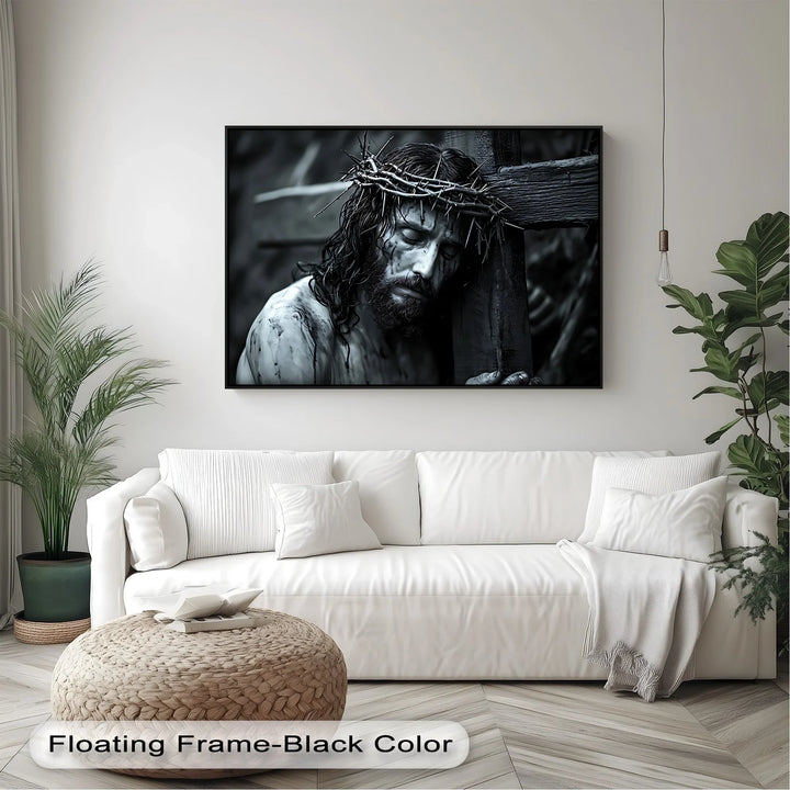 Crown of Suffering – Jesus Carrying the Cross Canvas Print - MyPhotoStation