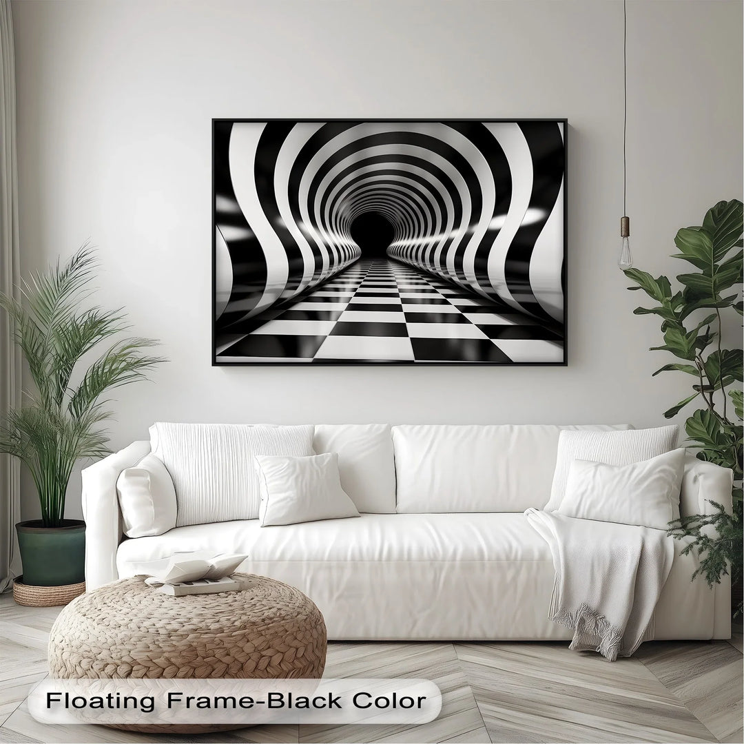 Waves of Infinity – Black & White Canvas Print - MyPhotoStation