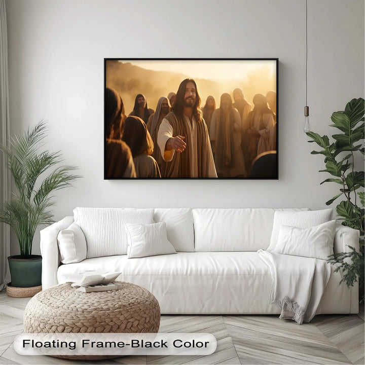 Come, Follow Me – Jesus Calling to the Crowd Canvas Print - MyPhotoStation