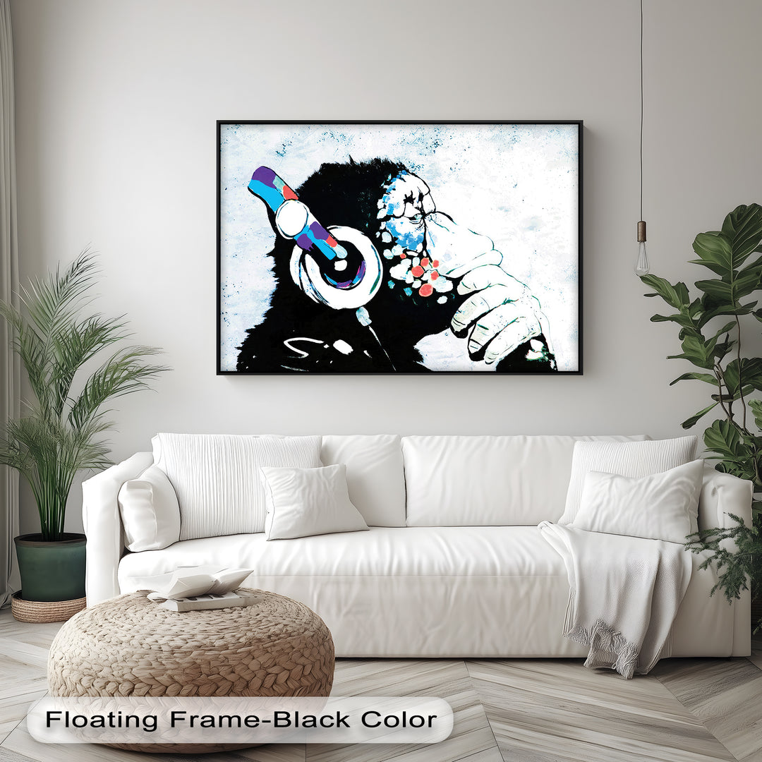 Listening Ape – Banksy Street Art Canvas Print