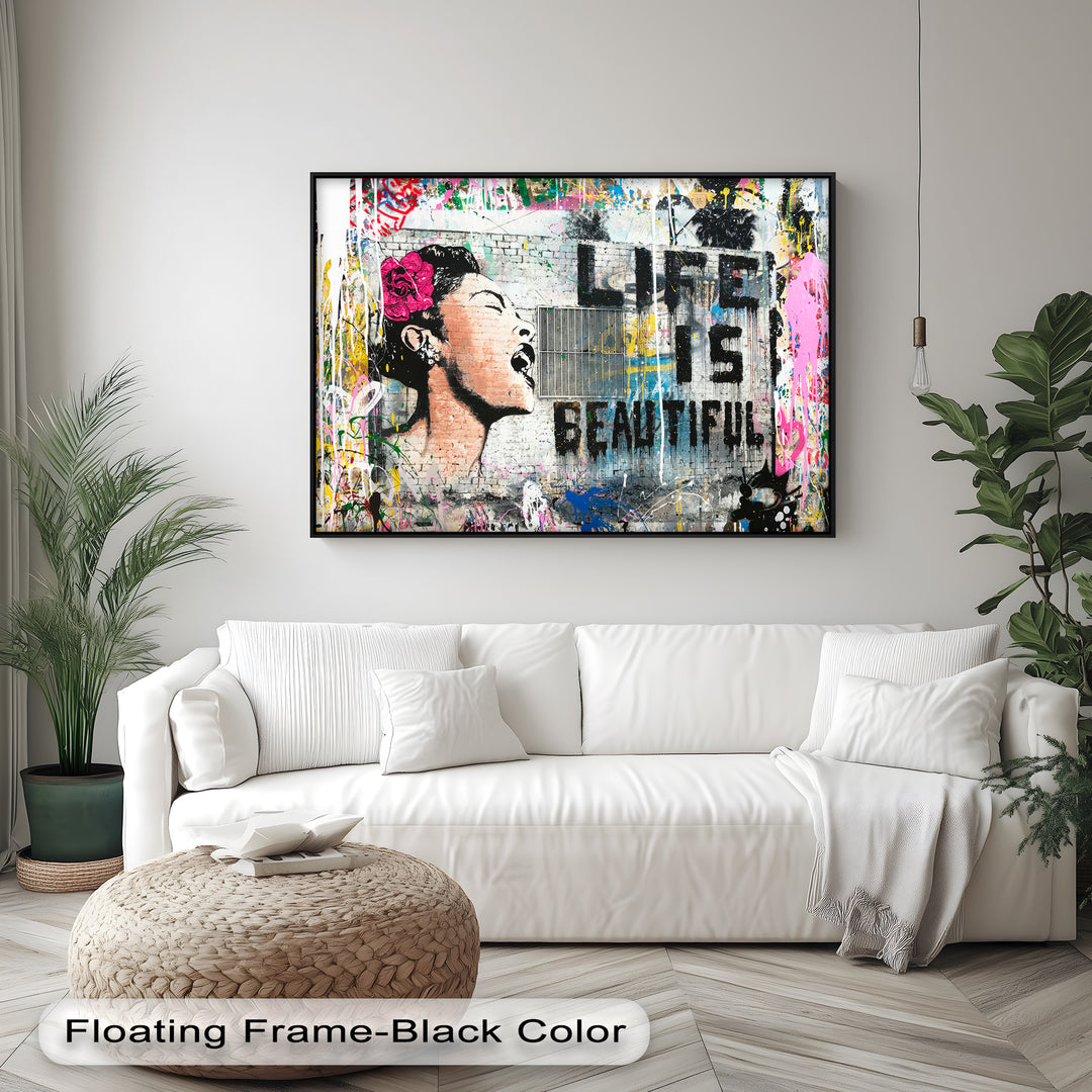 Amalfi Citrus Escape – Stampa su tela con aranceto mediterraneo