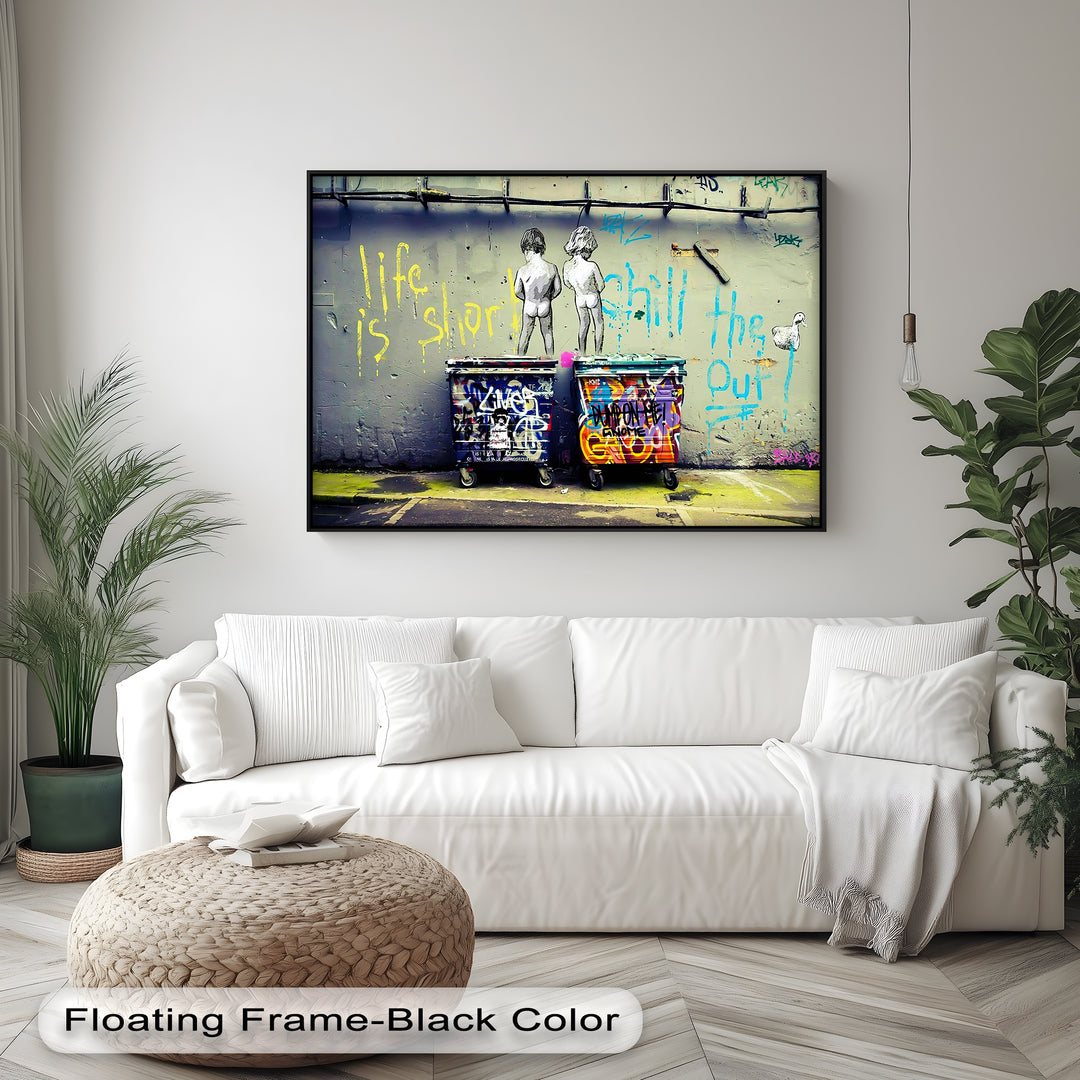 Amalfi Citrus Escape – Stampa su tela con aranceto mediterraneo