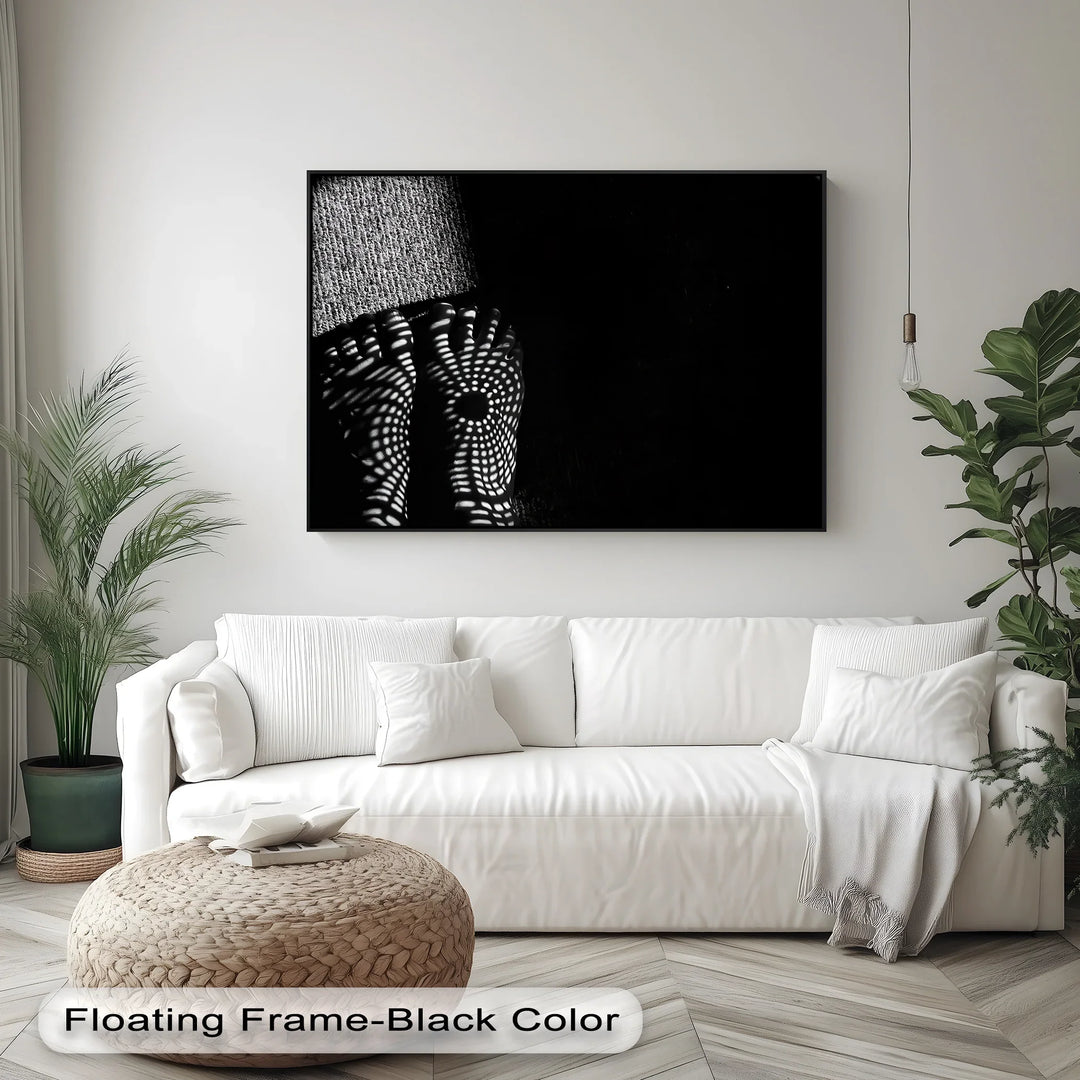 Light and Pattern – Abstract Black and White Canvas Print - MyPhotoStation