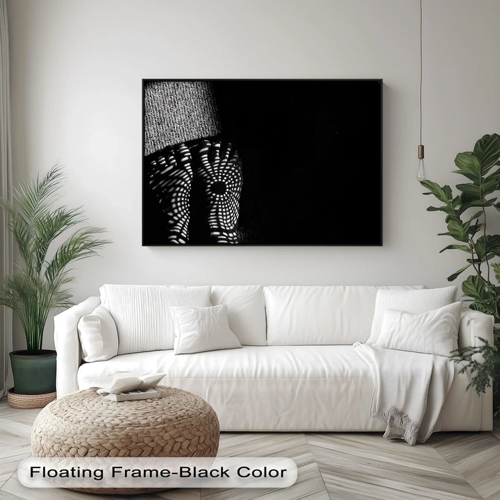 Light and Pattern – Abstract Black and White Canvas Print - MyPhotoStation