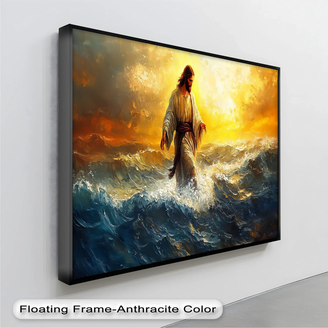 Walking on Faith – Jesus on the Water Canvas Print - MyPhotoStation
